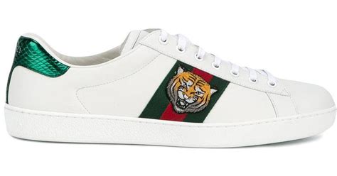 gucci scarpe con tigre|Gucci ace embroidered tiger.